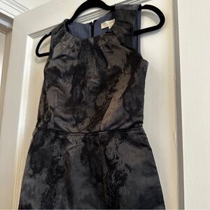 NWT Ann Taylor Gray & Black Dress Petite Size 2